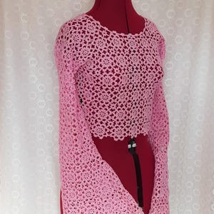 Lace cotton crochet top blouse, summer blouse, woman clothing, gift for her