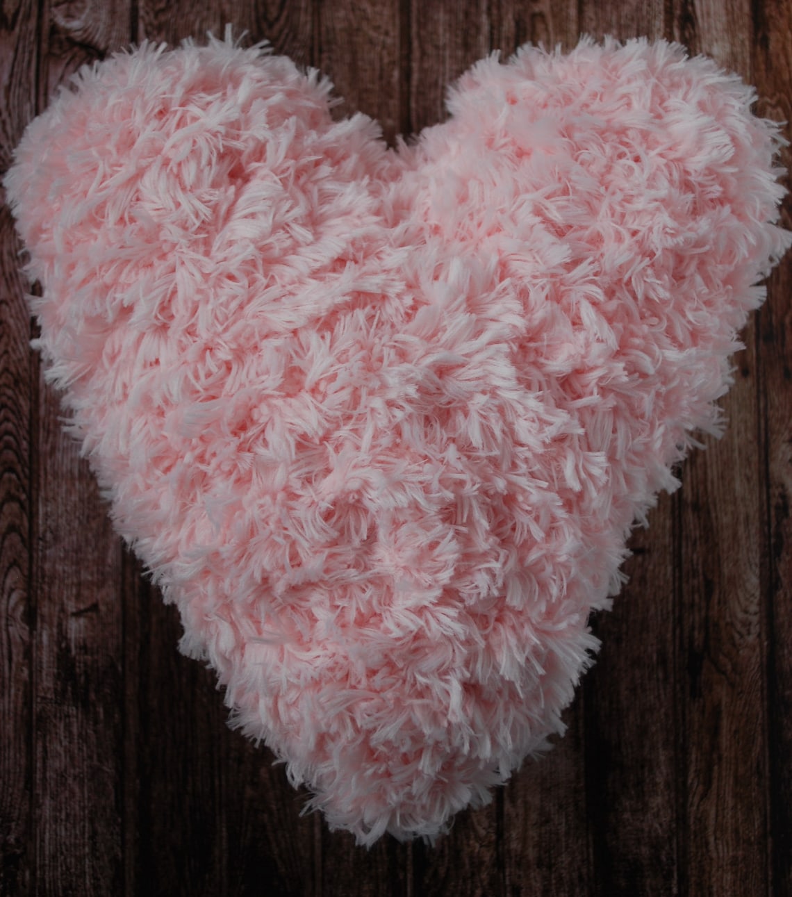 Light Pink Heart Fluffy Pillow Small Gift for Lover Etsy