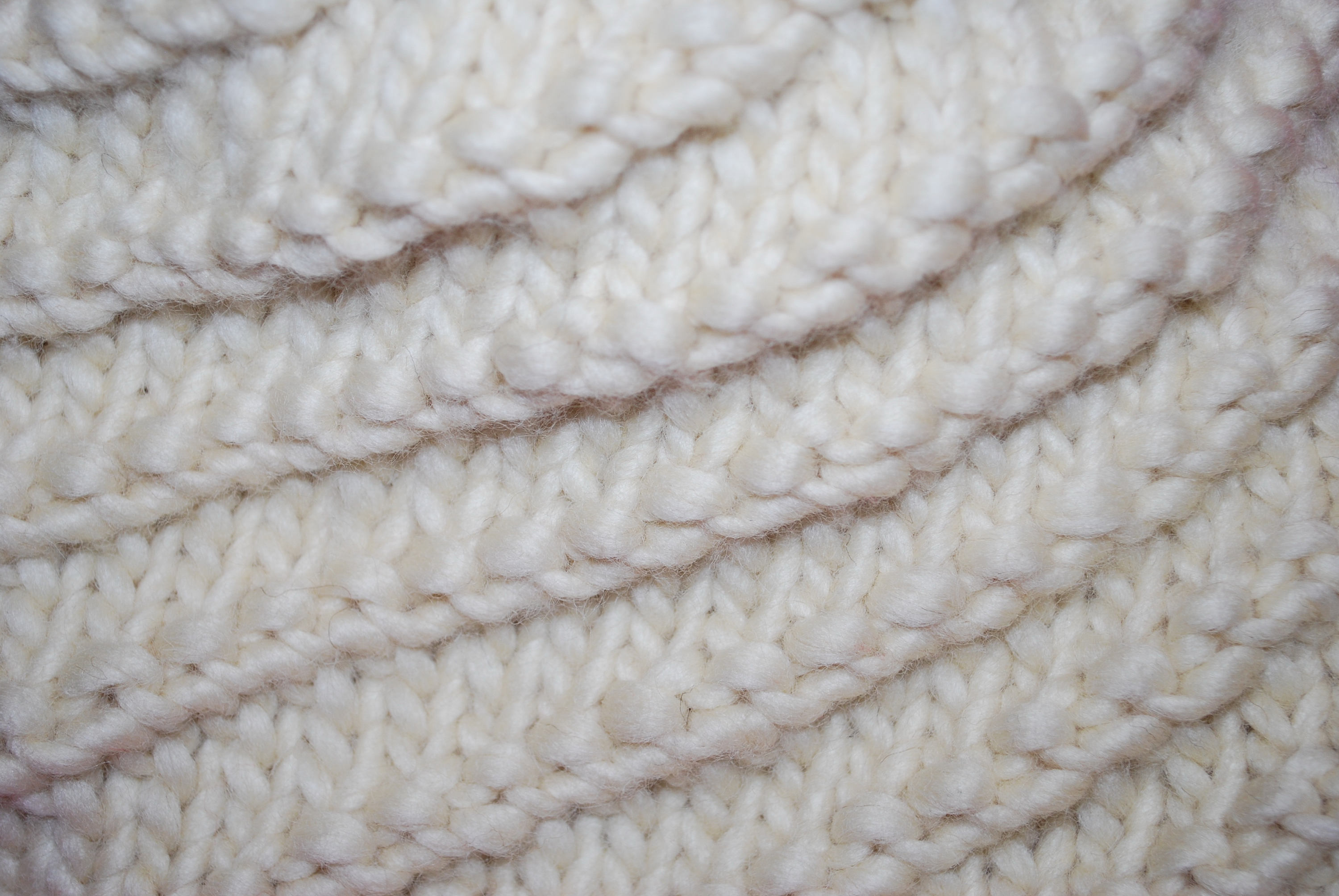 Ivory Knit Wool Beanie Hat, Knit Warm Pom Pom Beanie, Winter Pom Pom Hat - Etsy