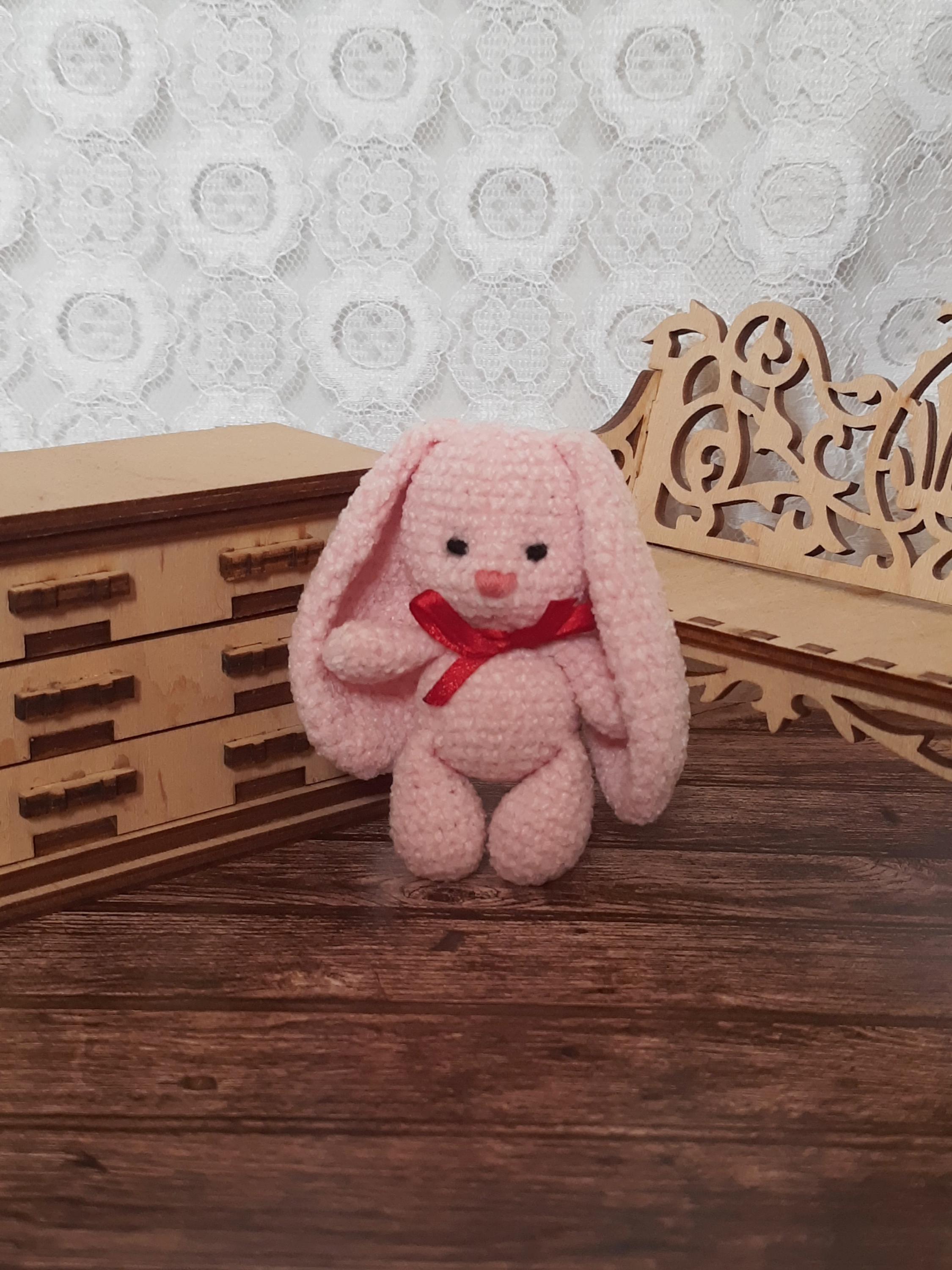 Small Crochet Rabbit Small Plush Crochet Bunny, Amigurumi Rabbit Toy, Keychain Bunny, Gift ...