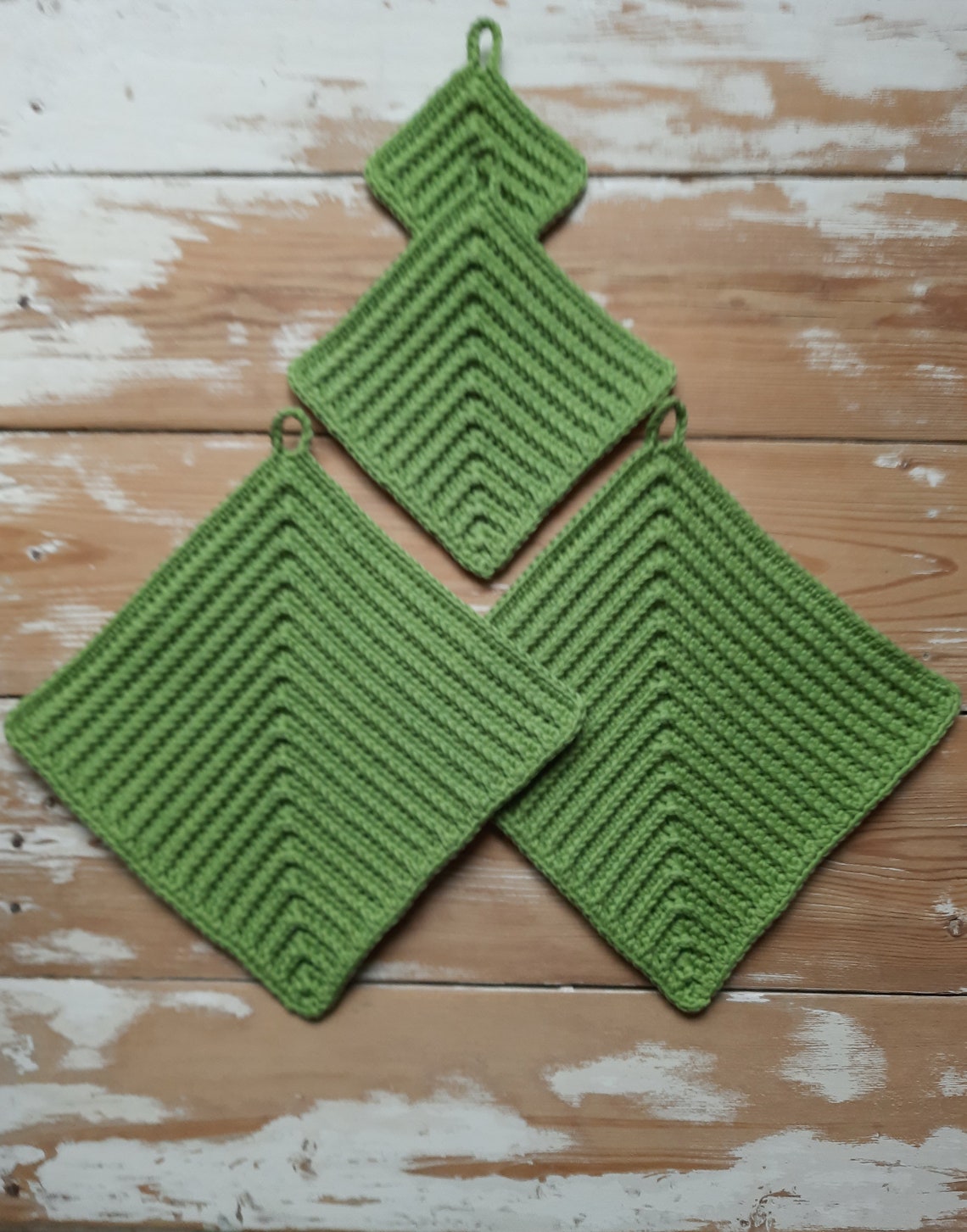 Set of 4 Crochet Cotton Pot Holders Handmade Trivets for Hot Etsy