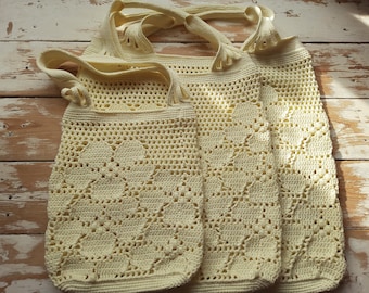 Bolsa de mercado de crochet, bolsa ecológica para comestibles