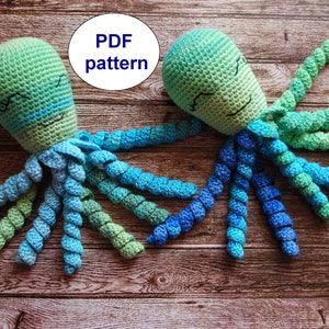 Octopus PDF pattern, octopus crochet pattern, amigurumi pattern, toy pattern