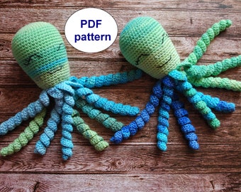 Octopus PDF pattern, octopus crochet pattern, amigurumi pattern, toy pattern