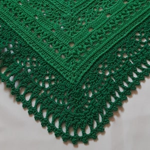 Triangle crochet small shawl, lace wool shawl, gift for her, Mother's Day gift image 1