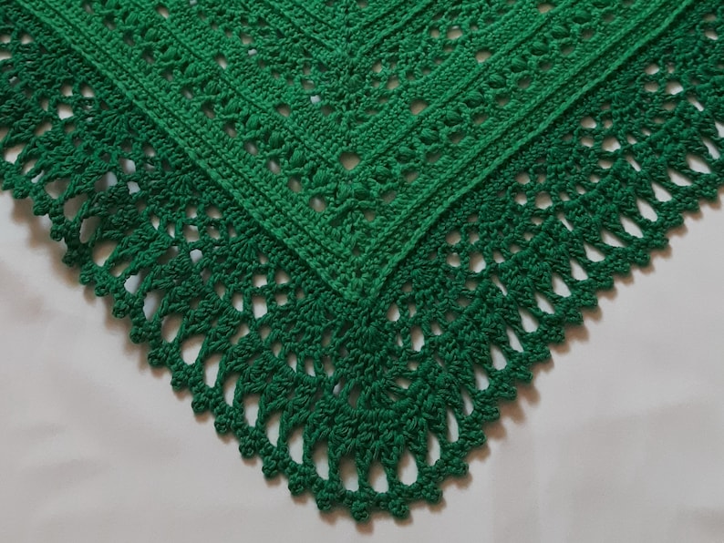 Triangle crochet small shawl, lace wool shawl, gift for her, Mother's Day gift image 1