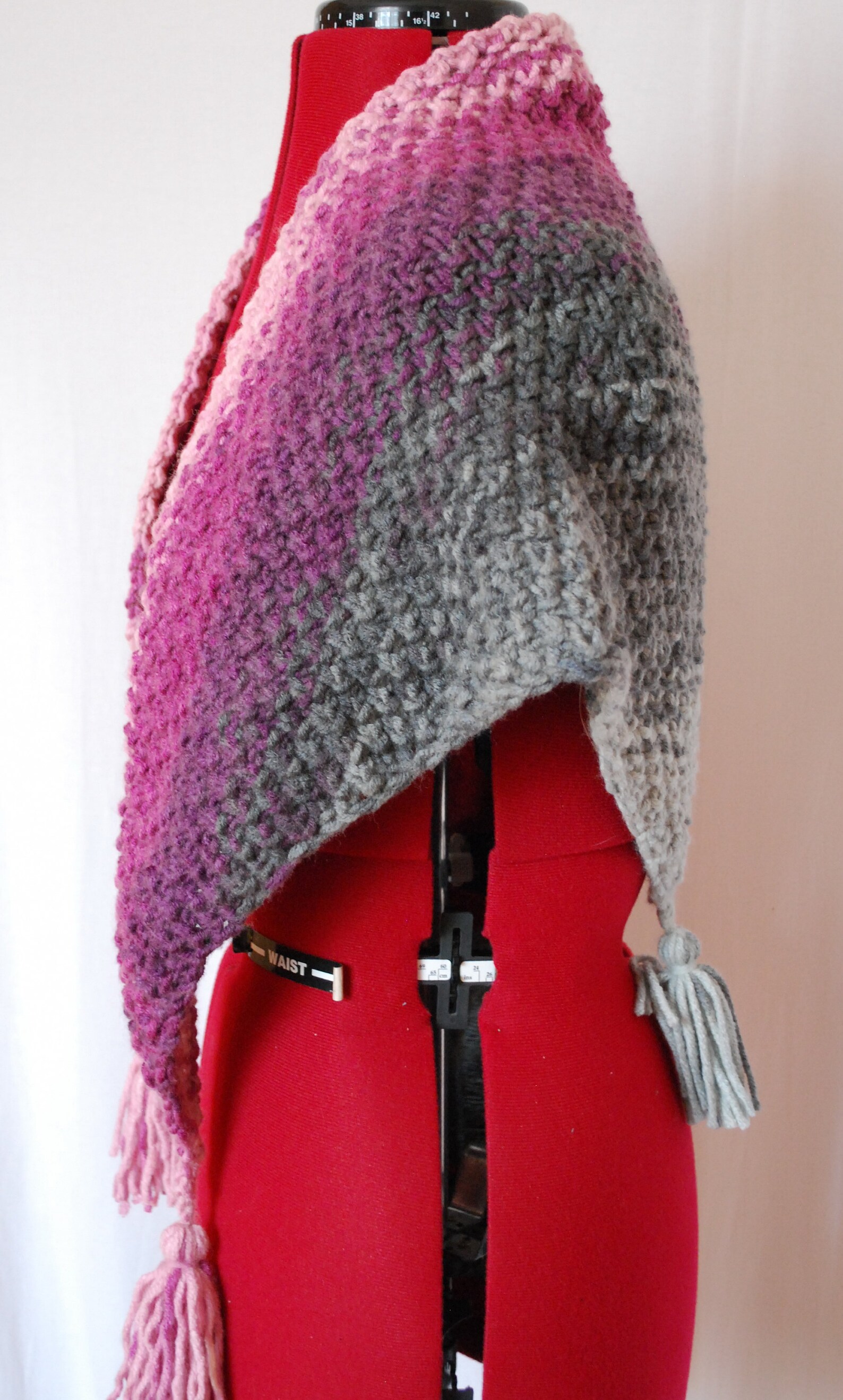 Triangle Crochet Scarf, Tassels Scarf, Gift for Her, Mother's Day Gift