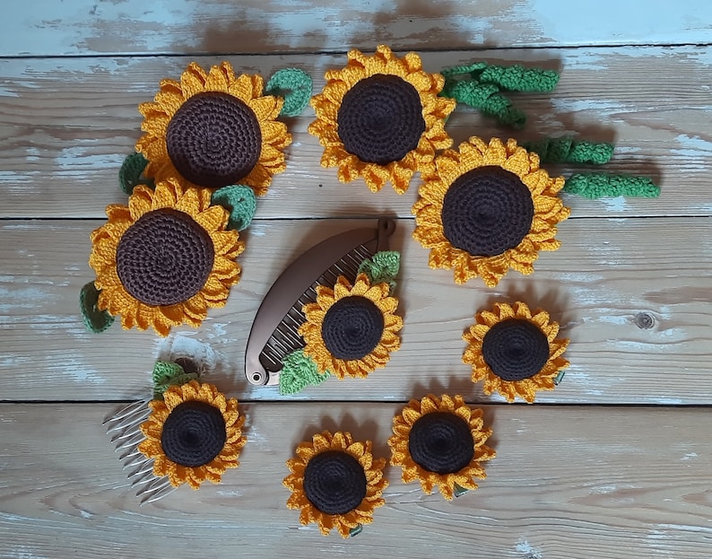 Xnferty Mini Plante En Pot De Tournesol Au Crochet, 14 Cm, Faux Tournesol Tricoté à La Main, Mini Plante En Pot, Jolie Fleur Tricotée Pour Décoration De Cuisine Et De Maison