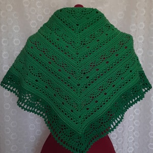 Triangle crochet small shawl, lace wool shawl, gift for her, Mother's Day gift image 5