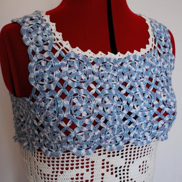 Floral Crochet Lace Blouse Top: Summer Cotton Clothes