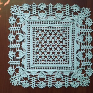 White Crochet Doily: Cotton Viscose Table Centerpiece, Home Decor image 9