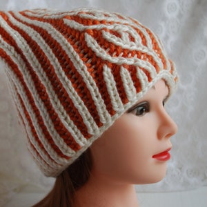 Knit cat ear beanie hat, knit pussycat hat, winter knit hat image 7