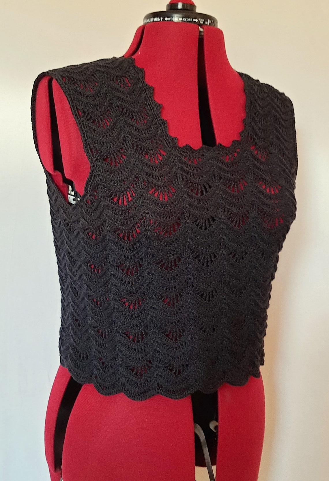 Crochet Lace Black Vest Summer Lace Top - Etsy