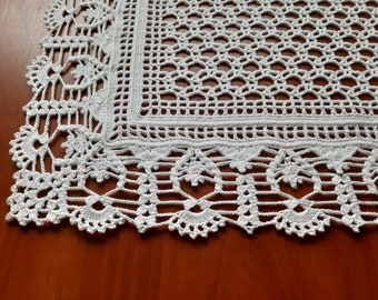 White crochet doily, table runner, home decor, mother's day gift