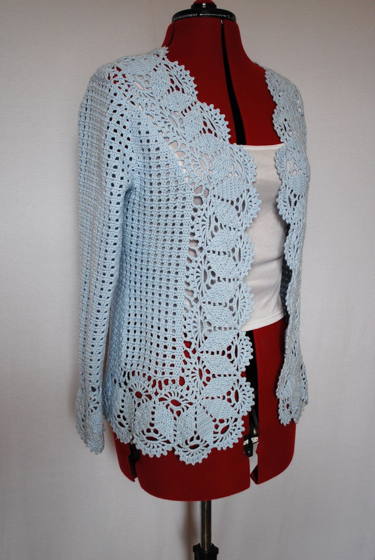 Crochet Women Summer Artic Blue Lace Jacket, Lace Summer Cardigan - Etsy