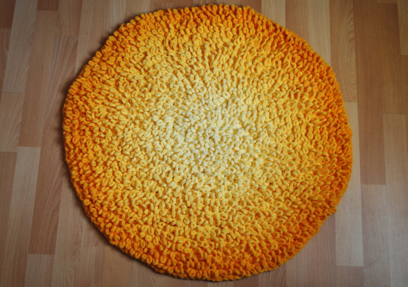 Circle Yellow Fluffy Rug, Warm Soft Rug, Gift for Kids Etsy