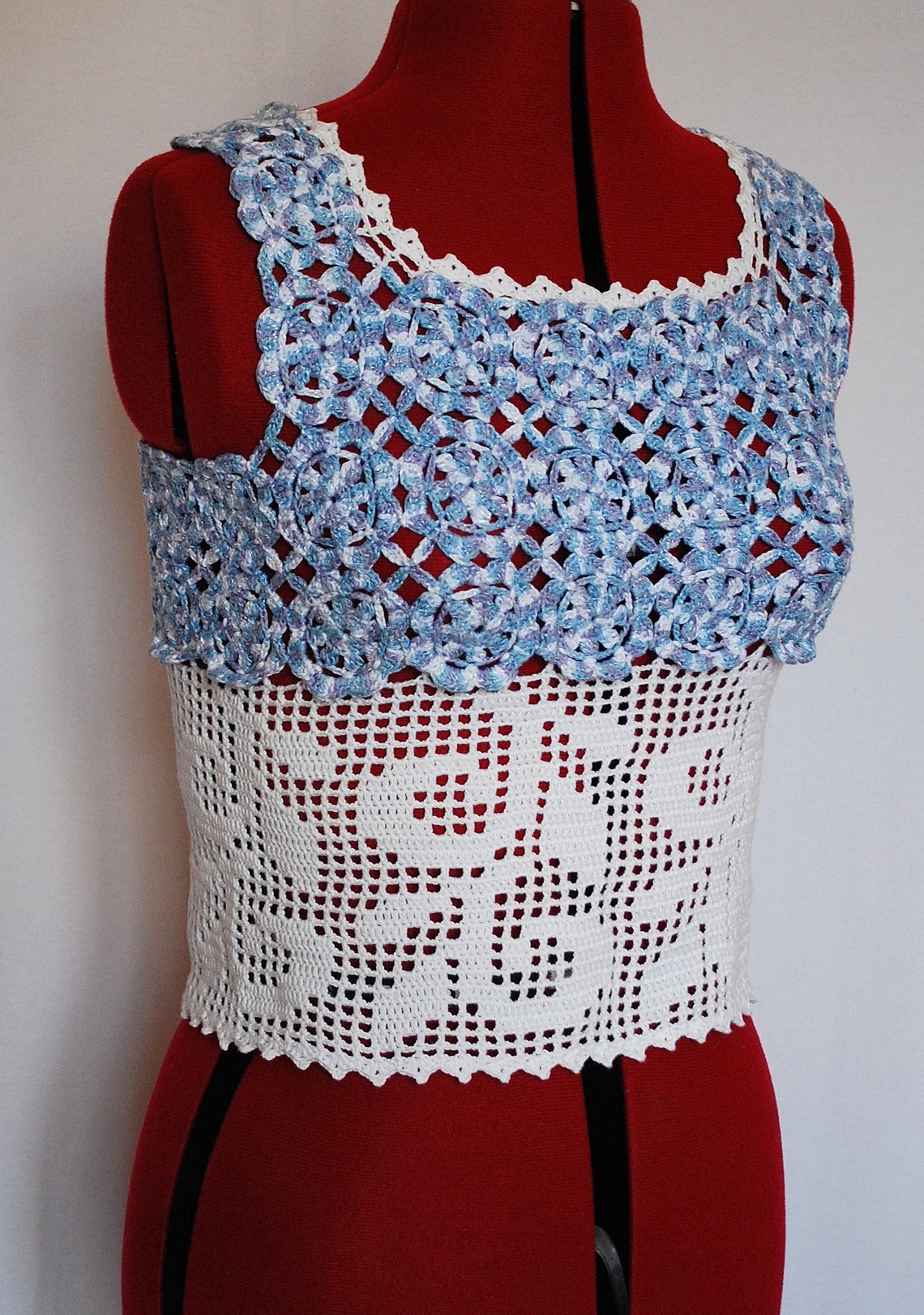 Summer Lovely Floral Crochet Lace Blouse Top Women Crochet - Etsy