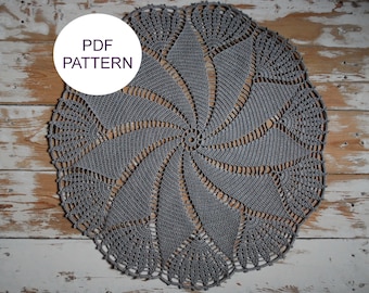PDF PATTERN, round lace doily pattern