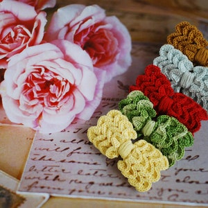 crochet barette clip, hair accessories, colorful metal clip, gift for kids image 2