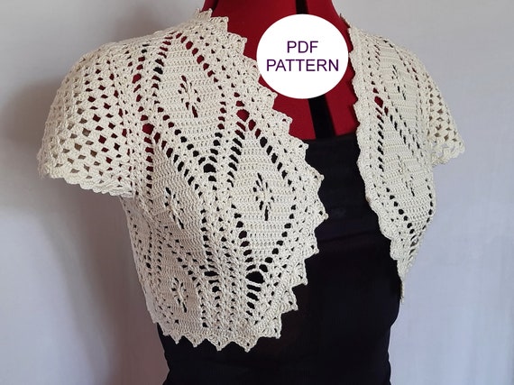 Crochet bolero jacket patterns free sale