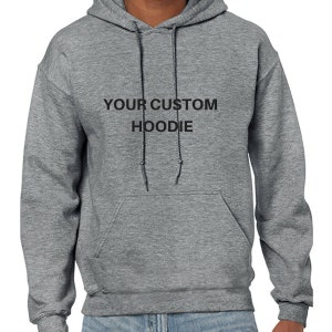 Custom Grey Hoodie - Grey Hoodie - Wholesale Hoodie - Printed Hoodie - Embroidered Hoodie - Promotional Hoodie - Unisex Hoodie - Cosy Hoodie