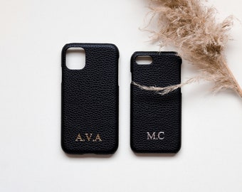 Personalised IPhone 11 Case - Faux Leather Phone Case - Vegan Leather Phone Case - Personalised Vegan Phone Cover - Personalised Cover