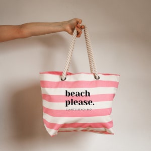 Personalisierte Strandtasche, benutzerdefinierte Weihnachtsgeschenk für die Braut, Brautstrandtasche mit Personalisierung, Weihnachtsgeschenktasche, Brautpartygeschenk