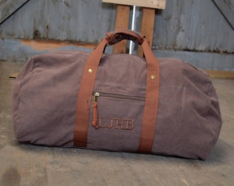 Brown Travel Bag - Personalised Bag - Weekend Bag - Gifts for Him - Bags for Men -  Bags for Women - Travel Bag Gift Idea - Gifts for Him