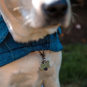 Handgemachte Tweed-Hundejacke, personalisiertes Hundegeschenk, Haustier-Tweed-Mantel mit gemütlichem Fleecefutter, Herbst-Winter-Hundejacke, Weihnachtsgeschenk für Hunde Bild 7