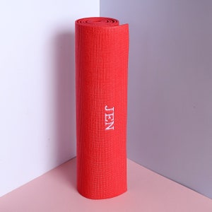 Estera de yoga personalizada, estera de yoga bordada personalizada, estera de fitness y ejercicio, estera de entrenamiento en el piso del gimnasio en casa, estera de meditación, regalo de profesor de yoga