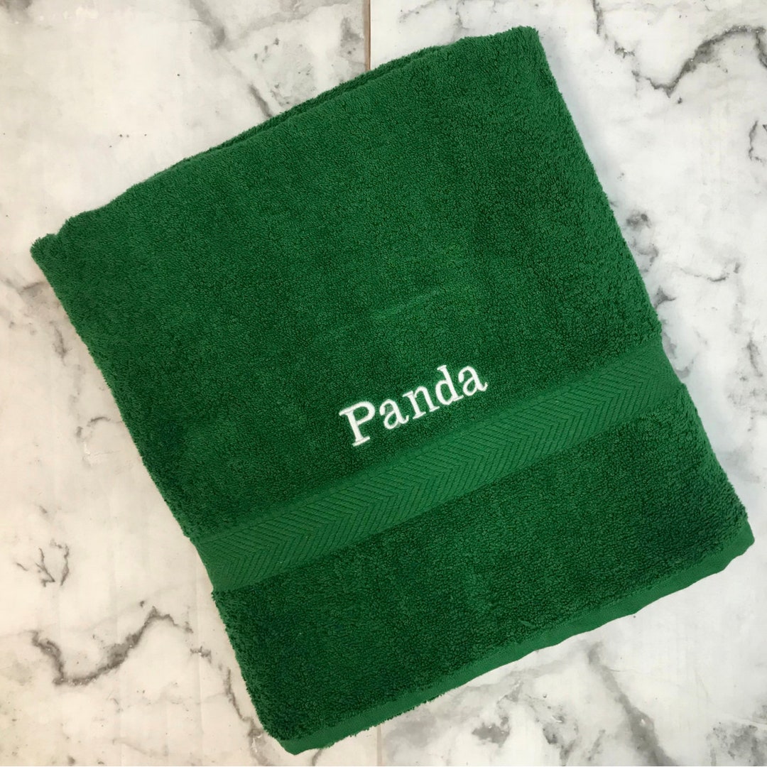 Green Bath Towel Gift for Dad Personalized Bath Towel Etsy
