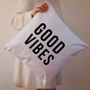 Good Vibes 18 x 18 Inch Throw Pillow - Liberty Maniacs
