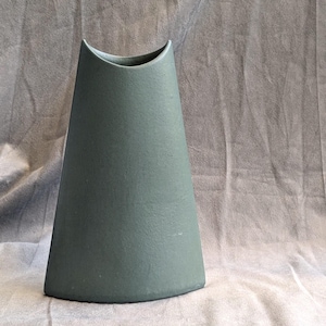 Vintage 1980-tals James Johnston Postmodern Geometrisk Keramik Grön / Minimalistisk Dekor