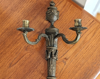 Antique candle wall sconce deals
