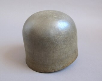 Antique Metal Hat Mold / Millinery Hat Block / Industrial Mold
