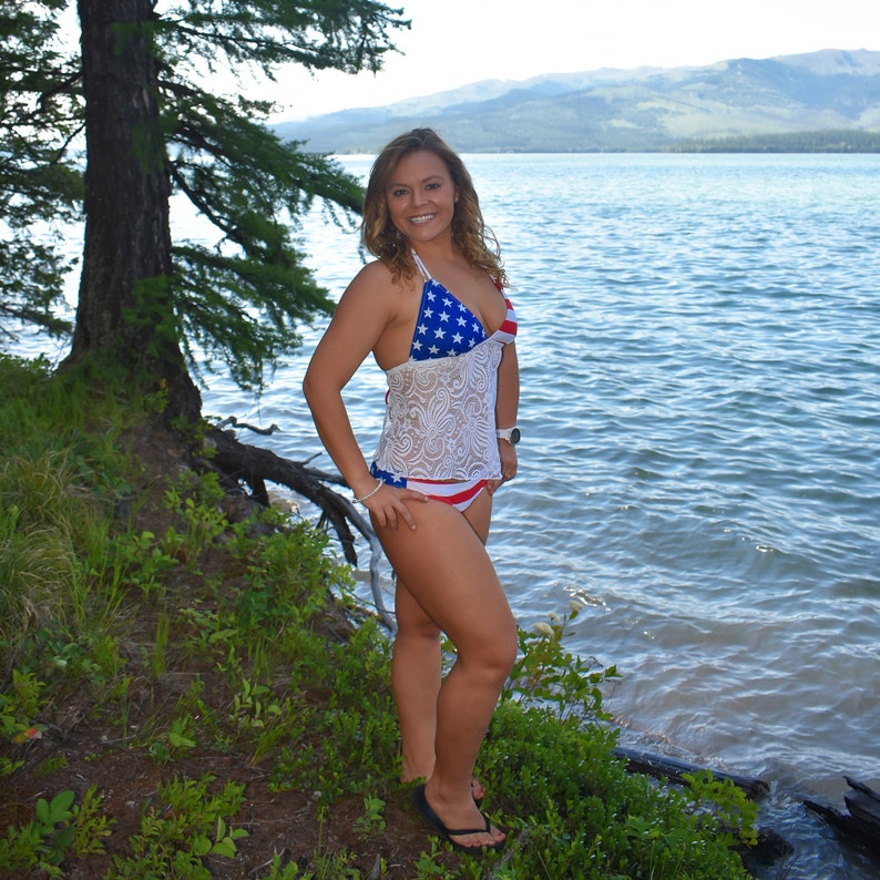 patriotic tankini top