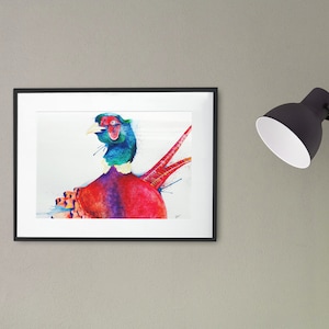Pheasant (A3 mounted print)