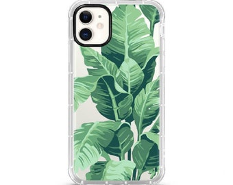 Banana Palm Leaves - Protective Anti-Knock Phone Case for iPhone 15 14 13 12 11 Pro Max Plus Mini SE 8 7 & Samsung S23 S22 Ultra Plus S21+