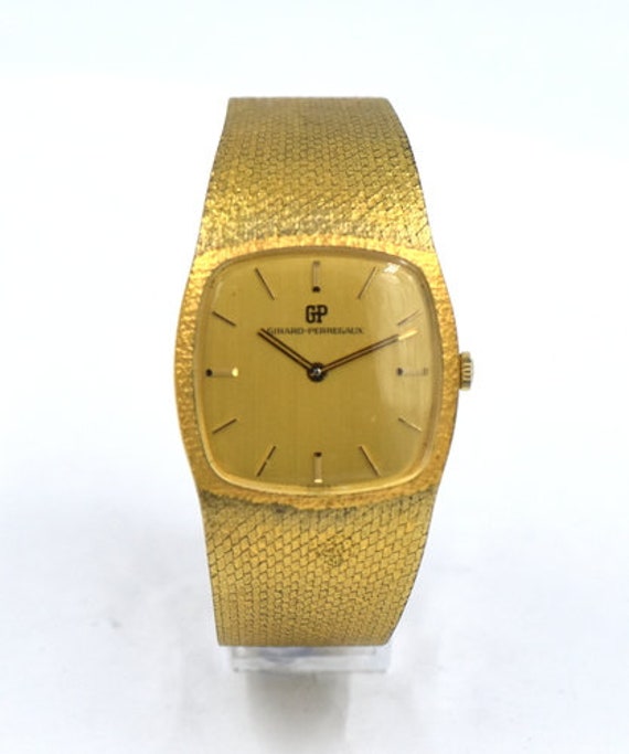 Girard Perregaux Unique Gold Plated Vintage Watch Etsy