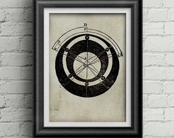 Astronomy poster 004 - old astronomy prints - antique astronomy poster - astronomy illustration - old astronomy print download