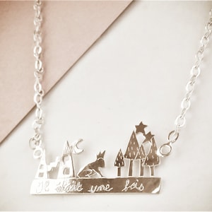 Sterling silver necklace - Fairytale Once upon a time