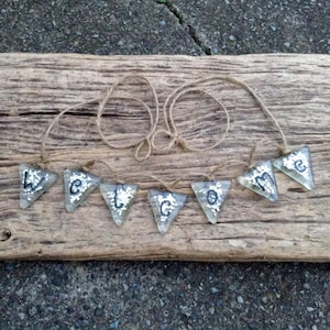 Glas buntin Willkommensschild aus Recyceltem Glas sie können auch Ihre eigene Nachricht schreiben