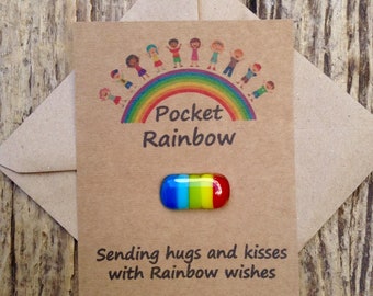 childrens isolation gift Pocket rainbow  Send a ray of sunshine to  brighten up a dull day