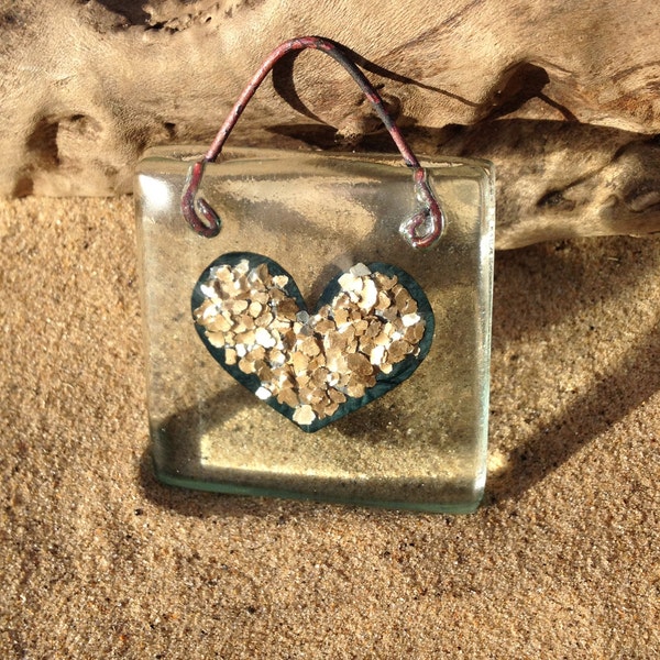 Muttertagsgeschenk Liebesgeschenk, Hochzeitsgeschenk, aus recyceltem Glas, Eco Geschenk, recyceltes Geschenk, recycelte Kunst