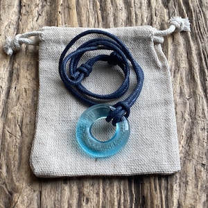 Bombay Sapphire necklace, unique Jewelery , original pendant , Eco gift  , blue neckalace , blue pendant