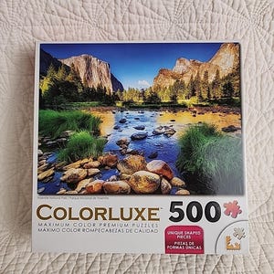 Colorluxe 500 Pc Jigsaw Puzzle Yosemite National Park 2016 Uniques Shape Pieces