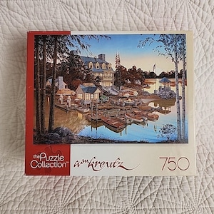 The Puzzle Collection 750 Pc Jigsaw Puzzle Peaceful Easy Evening Roseart 19x27