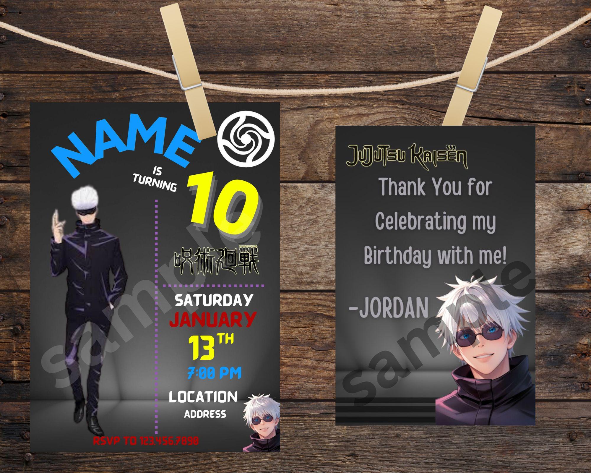 Gojo birthday invitation - Etsy México, image size:2000x1600