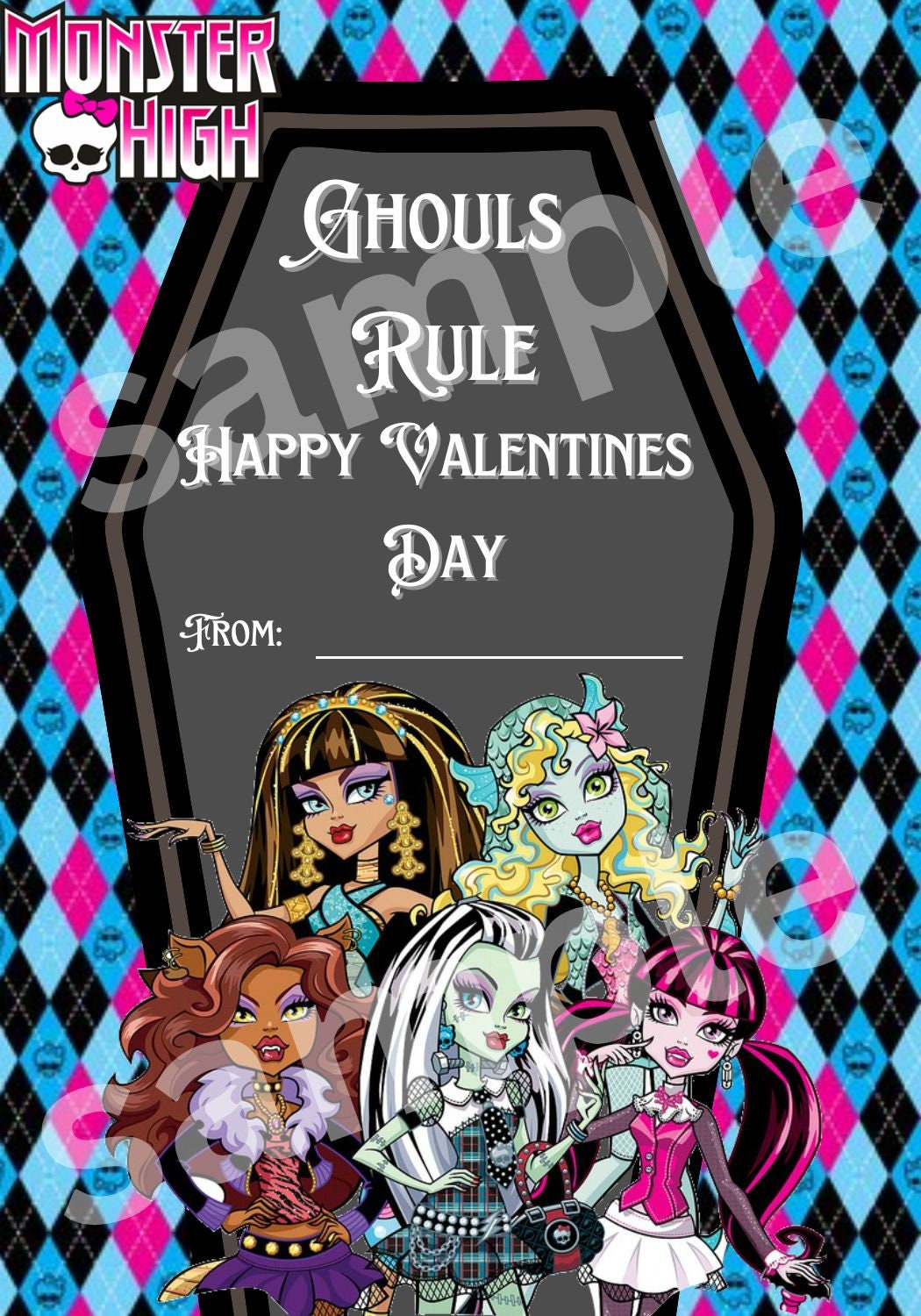 Monster High Valentines Monster High Valentine's Day Cards