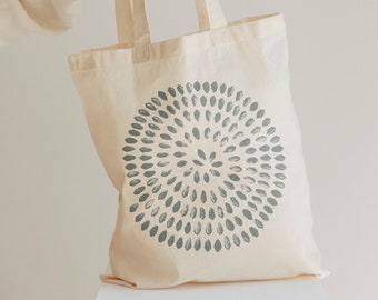 Minimal umweltfreundliches Geschenk 100% Bio-Baumwolle Tragetasche für das Leben Salbei grün beige wiederverwendbare Einkaufstasche Vegan genehmigt Baumwolle Einkaufstasche Erde